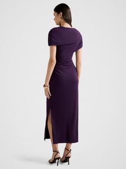 Forever New Kori Draped Midi Dress, Blackberry Cordial - view 2, Blackberry Cordial