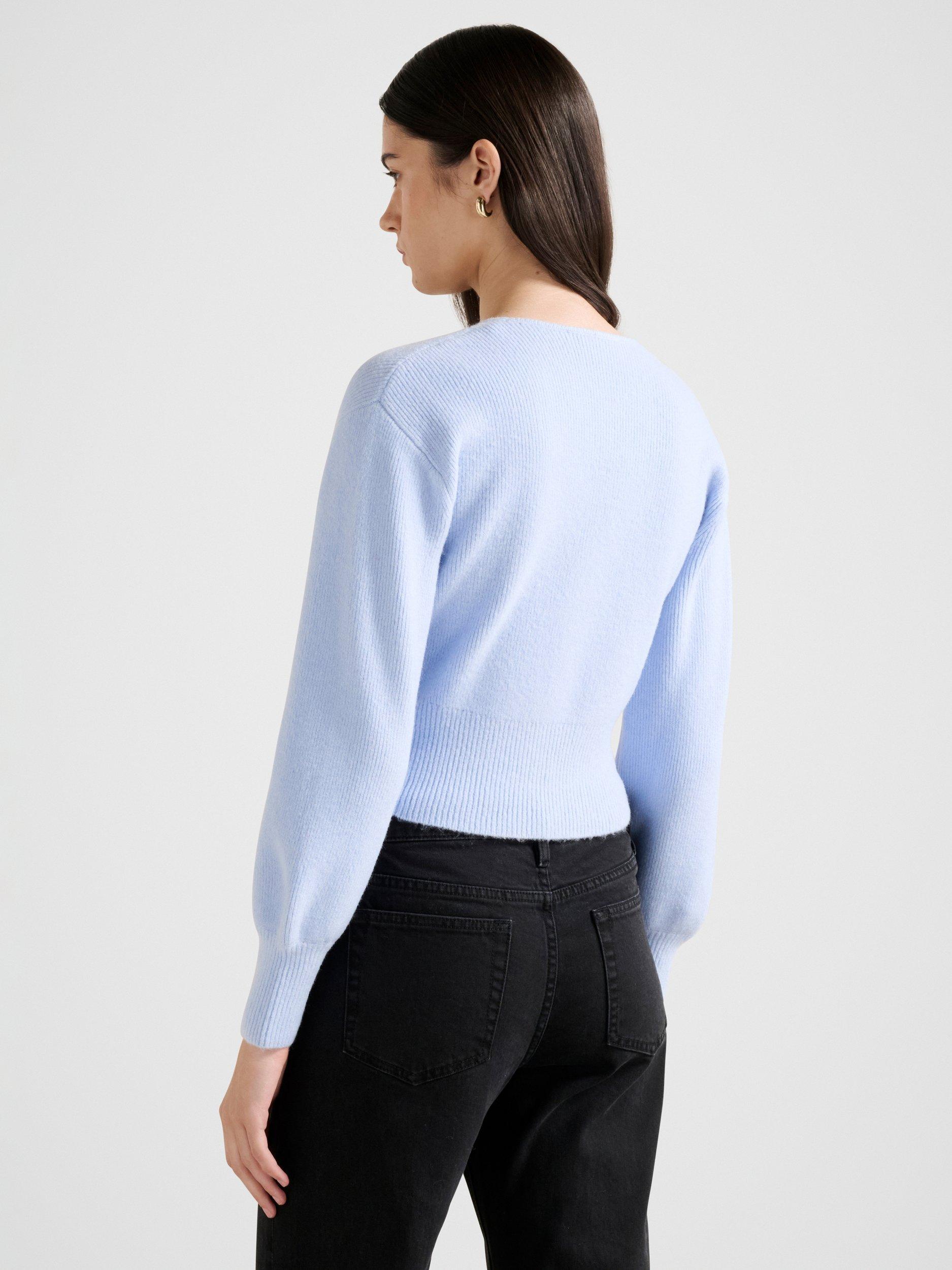Product image 2 of 5, which shows Forever New Sloane Wrap Jumper, Light Blue, L