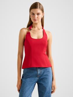 Forever New Dina Hardware Detail Top, Equestrian Red, Equestrian Red