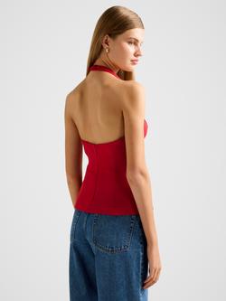 Forever New Dina Hardware Detail Top, Equestrian Red - view 2, Equestrian Red