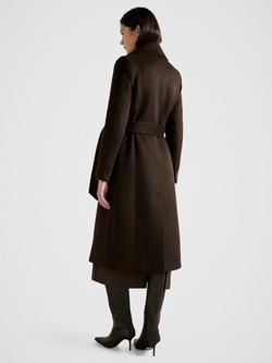 Forever New Blake Double Breasted Coat, Dark Chocolate - view 2, Dark Chocolate