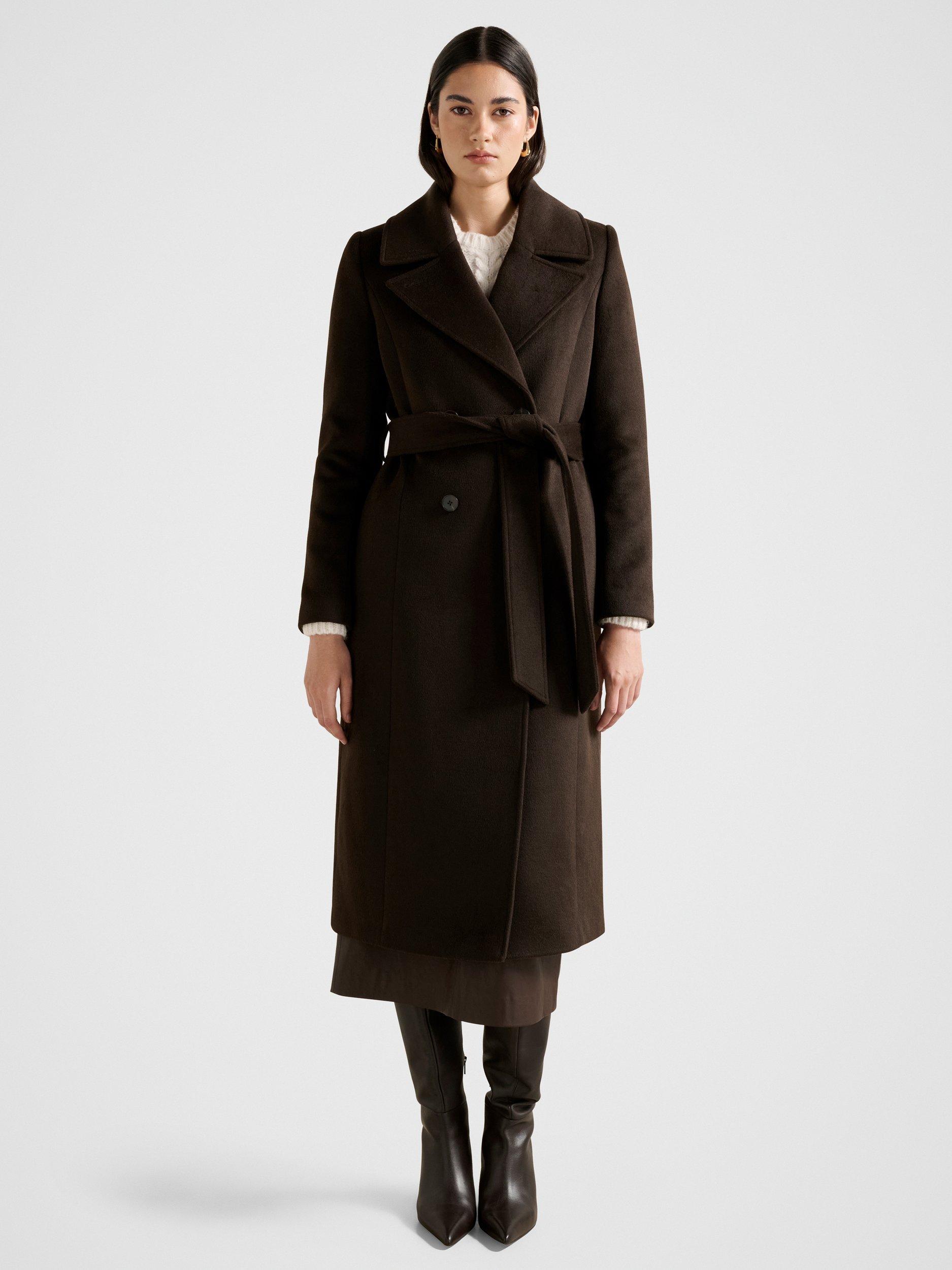 Product image 5 of 5, which shows Forever New Blake Double Breasted Coat, Dark Chocolate, 4