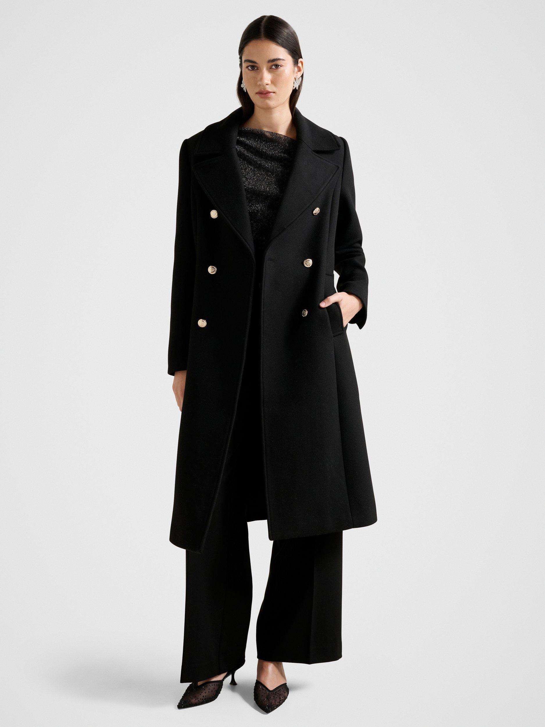 Product image 1 of 5, which shows Forever New Mandy Military Coat, Black, 4