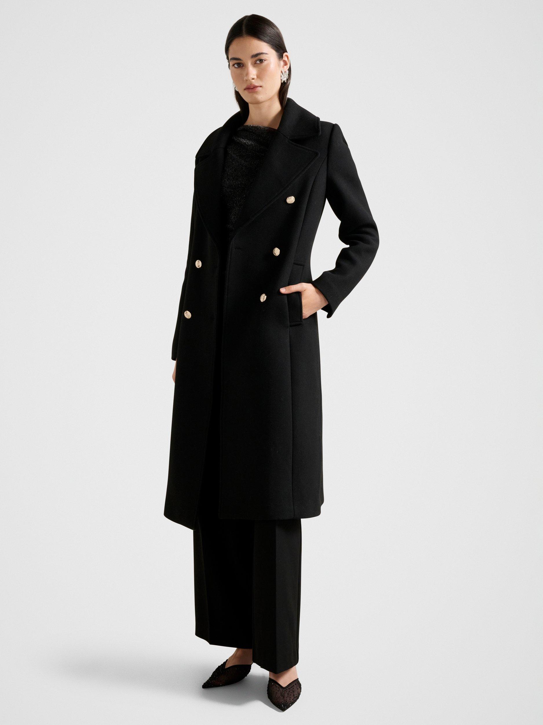 Product image 3 of 5, which shows Forever New Mandy Military Coat, Black, 4