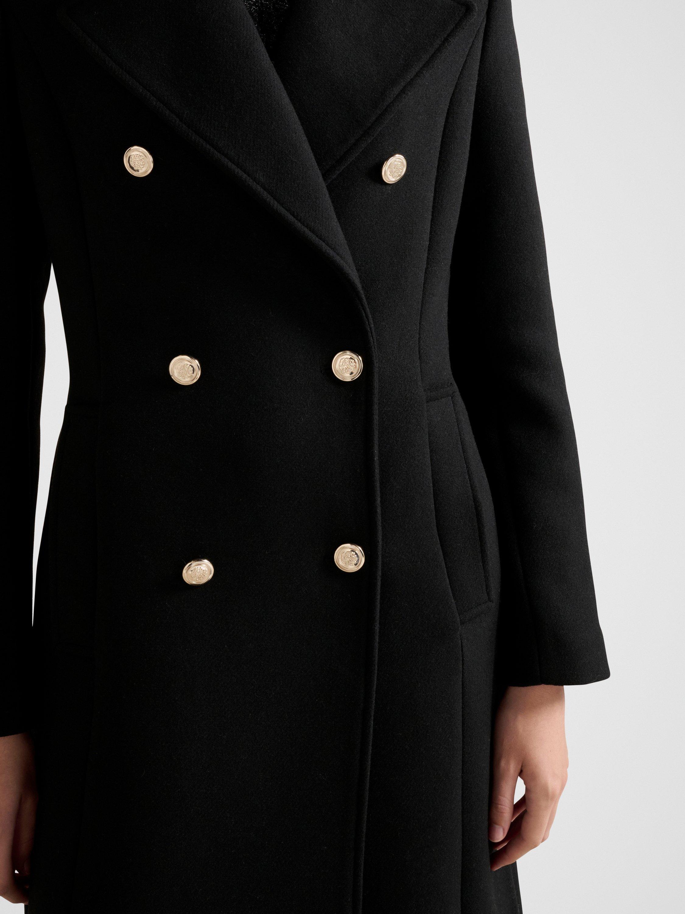 Product image 4 of 5, which shows Forever New Mandy Military Coat, Black, 4