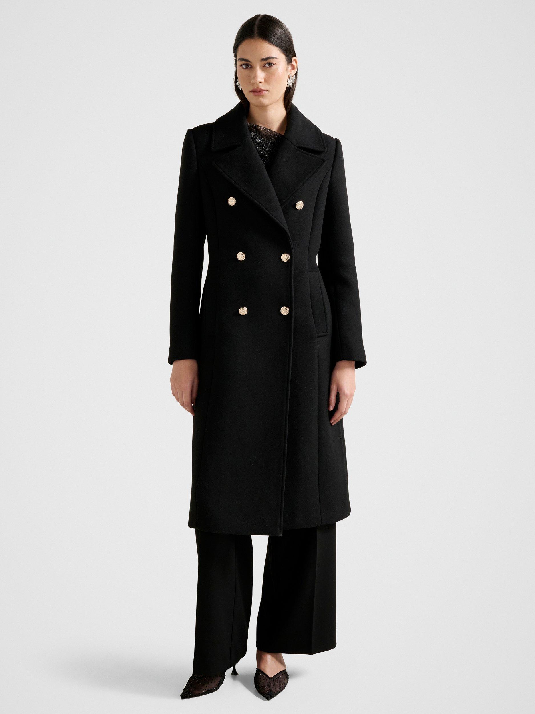 Product image 5 of 5, which shows Forever New Mandy Military Coat, Black, 4