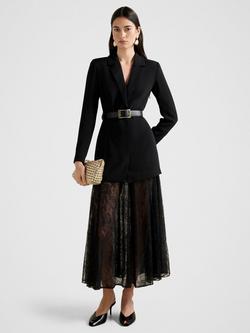 Forever New Fallon Blazer 2-in-1 Lace Dress, Black, Black