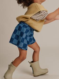 Claude & Co Kids' Frankie Checkerboard Shorts, Denim, Denim
