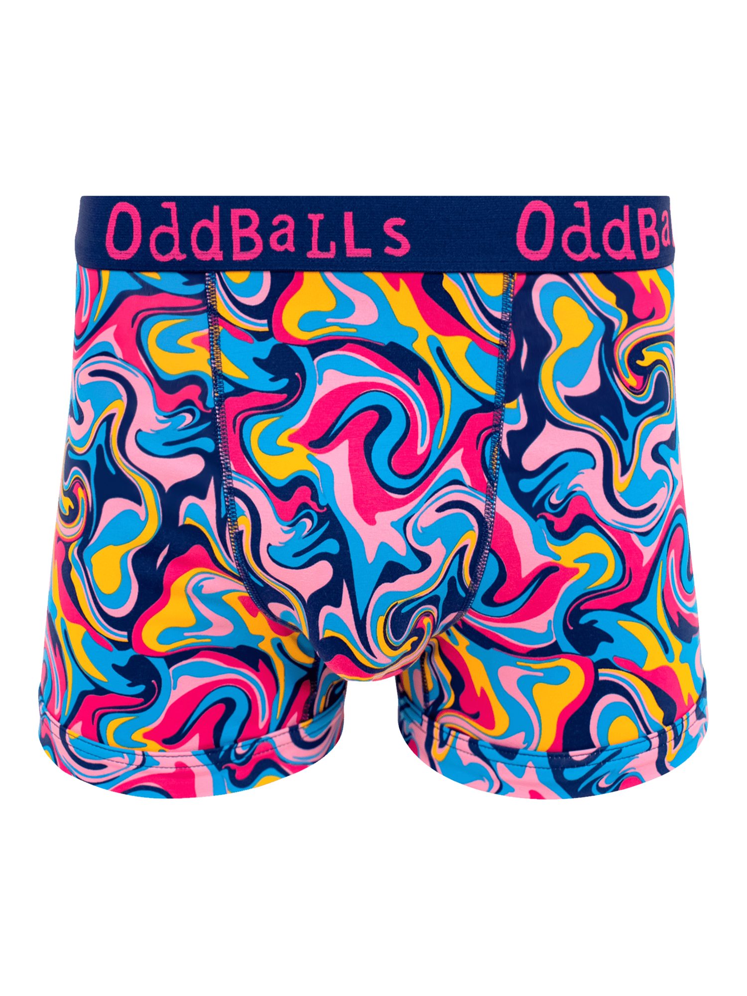 Product image 11 of 11, which shows OddBalls Mixed Cotton Blend Boxers, Pack of 5, Multi, S