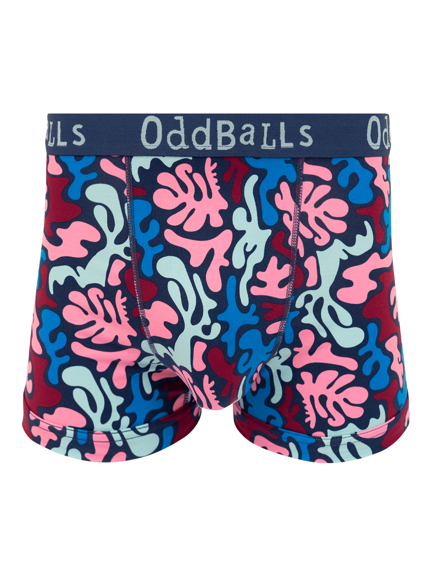 Product image 3 of 11, which shows OddBalls Mixed Cotton Blend Boxers, Pack of 5, Multi, S