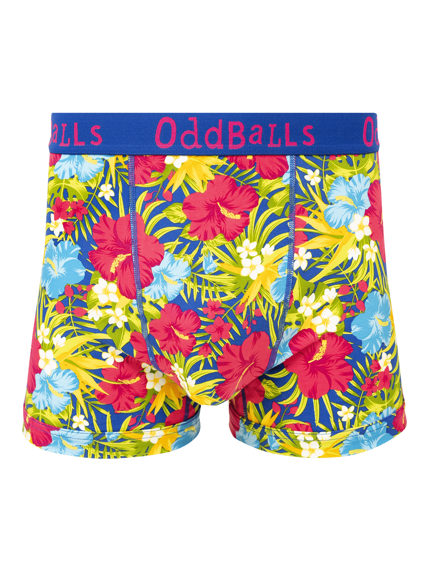 Product image 5 of 11, which shows OddBalls Mixed Cotton Blend Boxers, Pack of 5, Multi, S