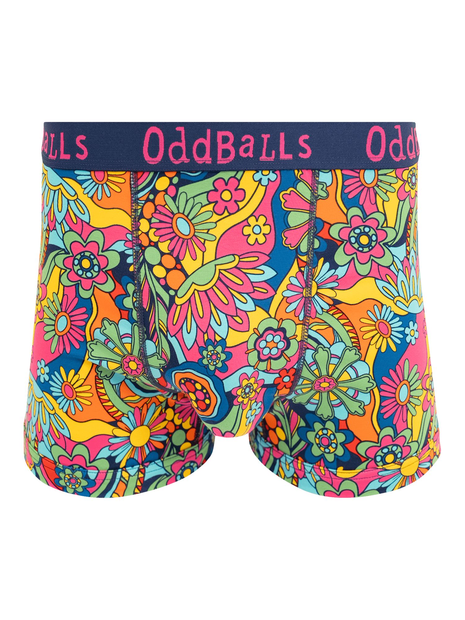 Product image 9 of 11, which shows OddBalls Mixed Cotton Blend Boxers, Pack of 5, Multi, S