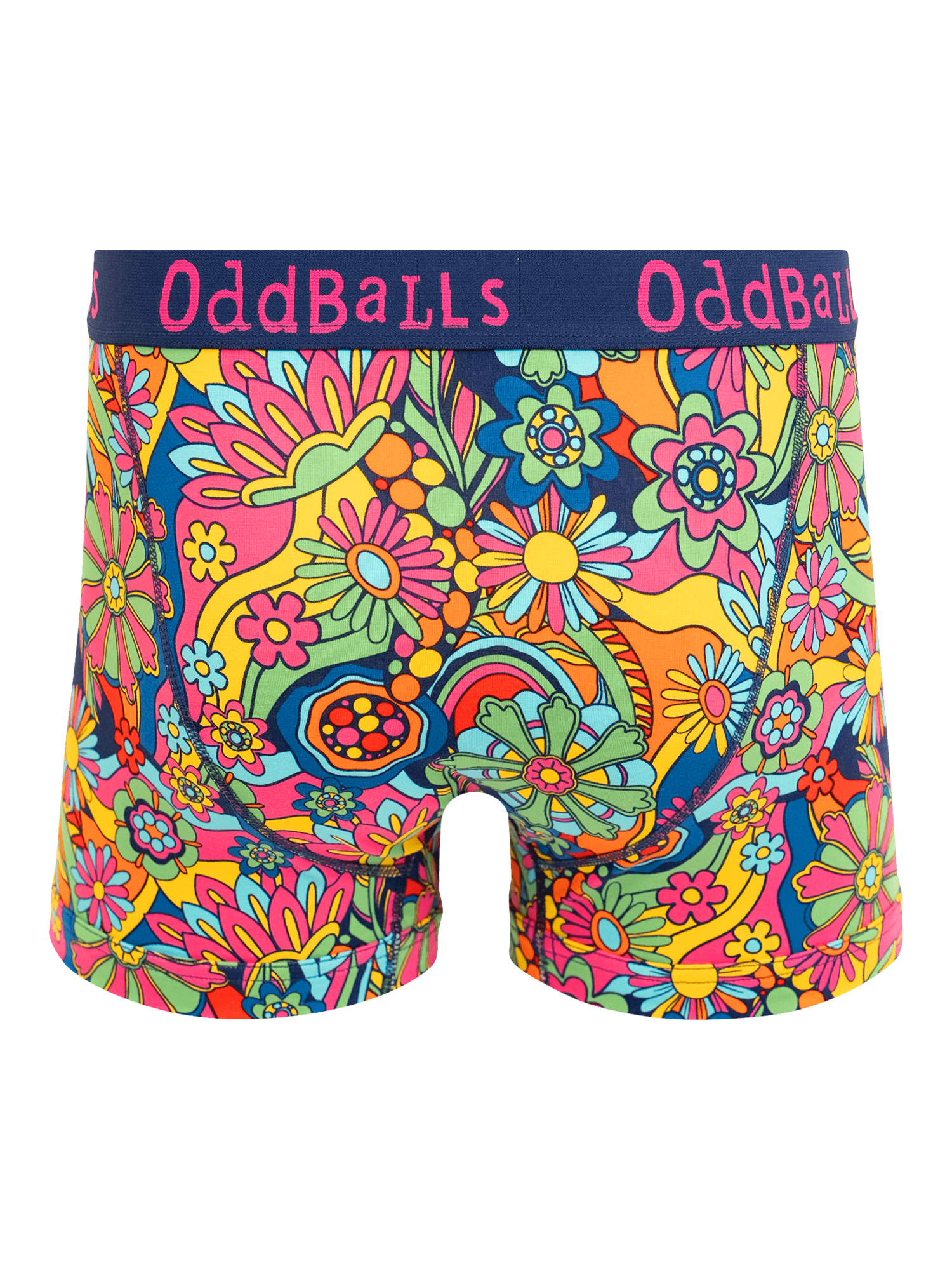 Product image 10 of 11, which shows OddBalls Mixed Cotton Blend Boxers, Pack of 5, Multi, S