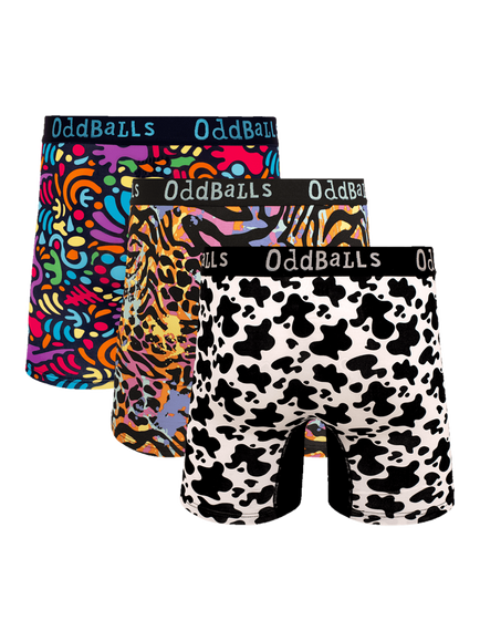 OddBalls Farm Yard Boxers, Pack of 3, Multi - view 2, Multi