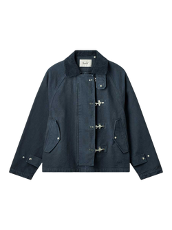forét Clasp Canvas Jacket, Navy, Navy