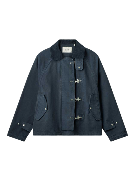 forét Clasp Canvas Jacket, Navy, Navy