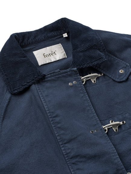 forét Clasp Canvas Jacket, Navy - view 2, Navy