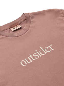 forét Outsider Crew Neck Cotton T-Shirt, Rose Clay - view 2, Rose Clay