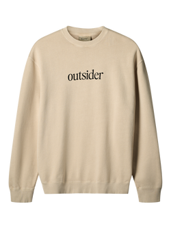 forét Outsider Crew Neck Cotton Sweatshirt, Oat, Oat