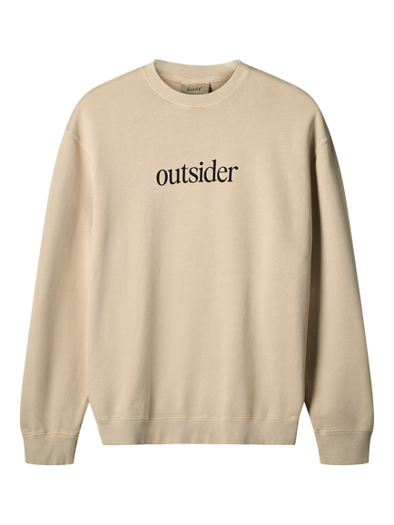 forét Outsider Crew Neck Cotton Sweatshirt, Oat, Oat