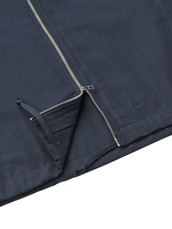 forét Loft Zip Front Cotton Shirt Jacket, Navy - view 2, Navy