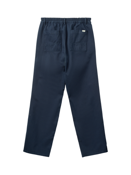 forét Clay Straight Cotton Chinos, Navy - view 2, Navy