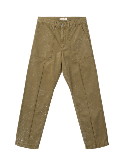 forét Searcher Double Knee Clay Cotton Trousers, Antique Army, Antique Army