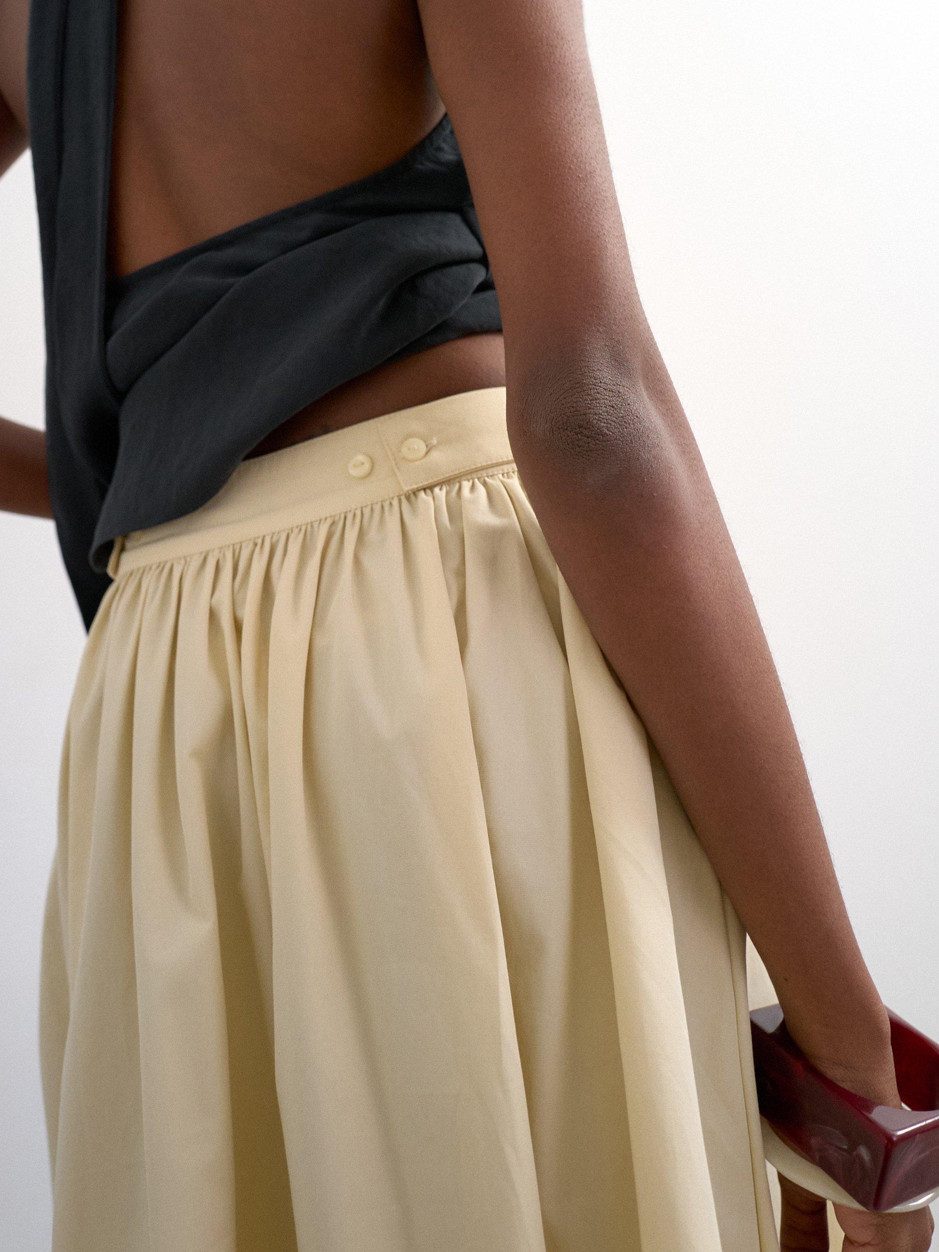 CHLOÉ Scalloped cotton-blend mini skirt