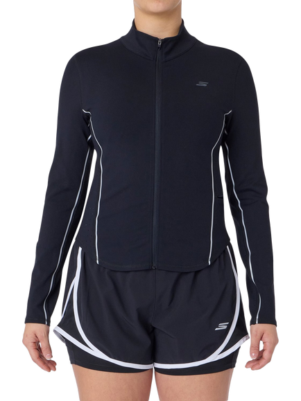Skechers Women's Ace Full Zip Jacket, Black, Black