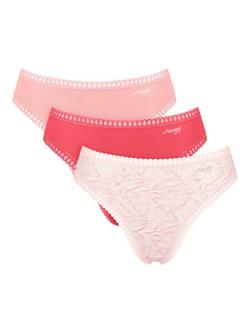 sloggi GO Crush High Leg Knickers, Pack of 3, Pink/Multi