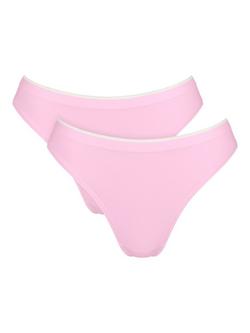 sloggi GO Sense High Leg Knickers, Pack of 2, Floral Pink, Floral Pink