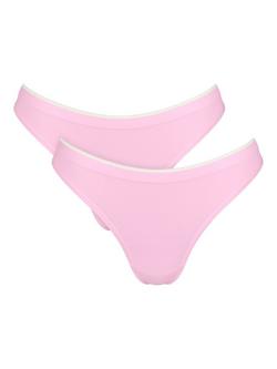 sloggi GO Sense Tanga Knickers, Pack of 2, Floral Pink, Floral Pink