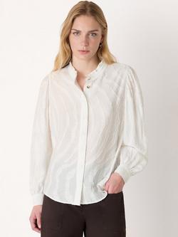 Whistles Animal Textured Shirt containing LENZING™ ECOVERO™ Viscose, Ivory, Ivory