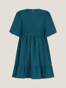 Monsoon Kids' Crochet Yoke Dress, Navy - view 2, Navy