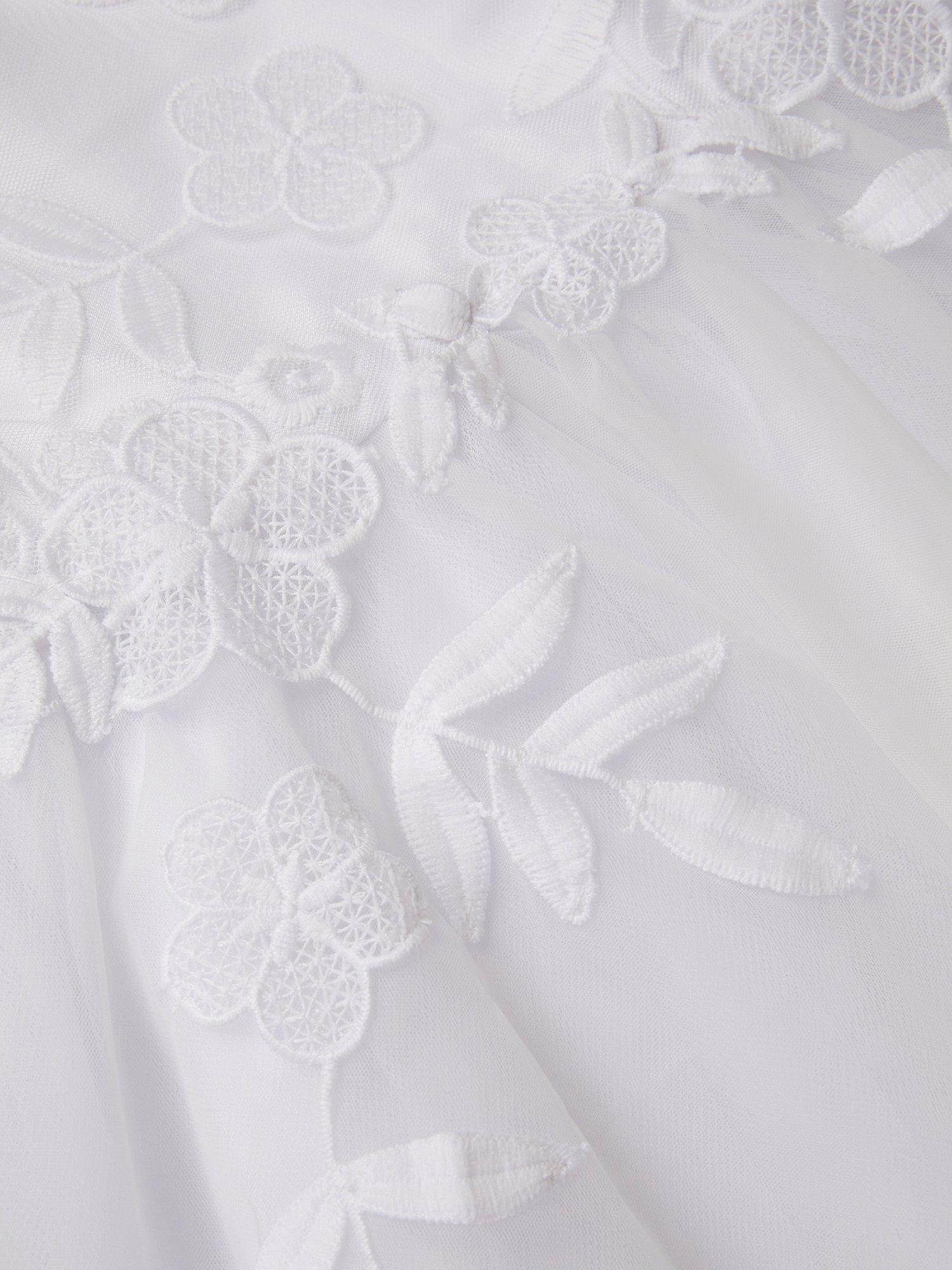 Product image 2 of 3, which shows Monsoon Kids' Sienna Floral Dress, White, 3 years