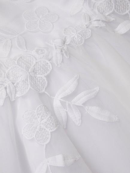 Monsoon Kids' Sienna Floral Dress, White - view 2, White