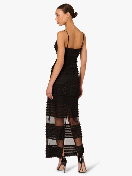 Adrianna By Adrianna Papell Ruffle Knit Maxi Dress, Black - view 2, Black