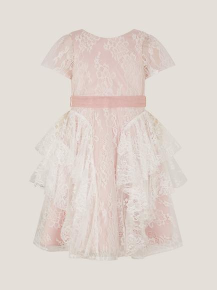 Monsoon Kids' Joanie Cancan Dress, Dusky Pink