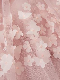 Monsoon Kids' Laura Scuba Dress, Dusky Pink - view 2, Dusky Pink