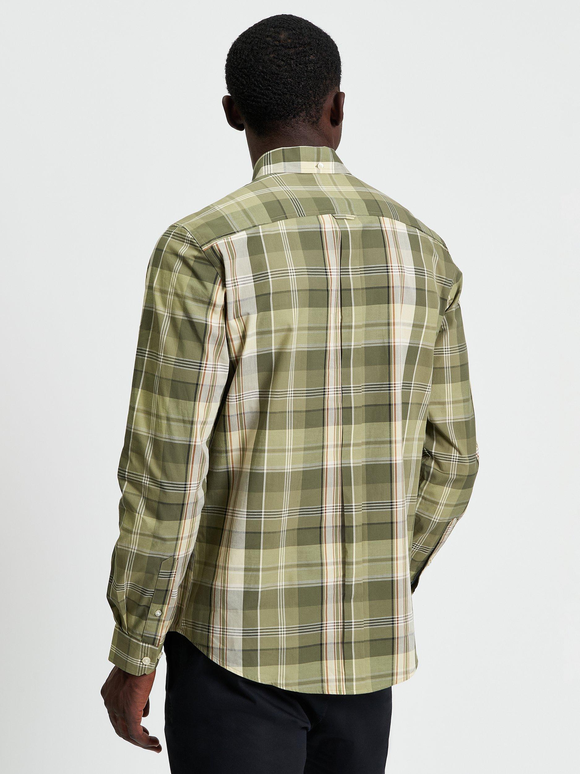 Product image 2 of 5, which shows Ben Sherman Cotton Heritage Check Shirt, Litchen Green, S