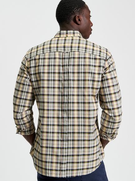 Ben Sherman Cotton Oxford Check Shirt - view 2, Dark Navy