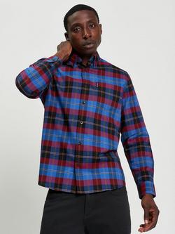 Ben Sherman Cotton Regular Fit Check Oxford Shirt, Cobalt, Cobalt