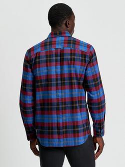 Ben Sherman Cotton Regular Fit Check Oxford Shirt, Cobalt - view 2, Cobalt