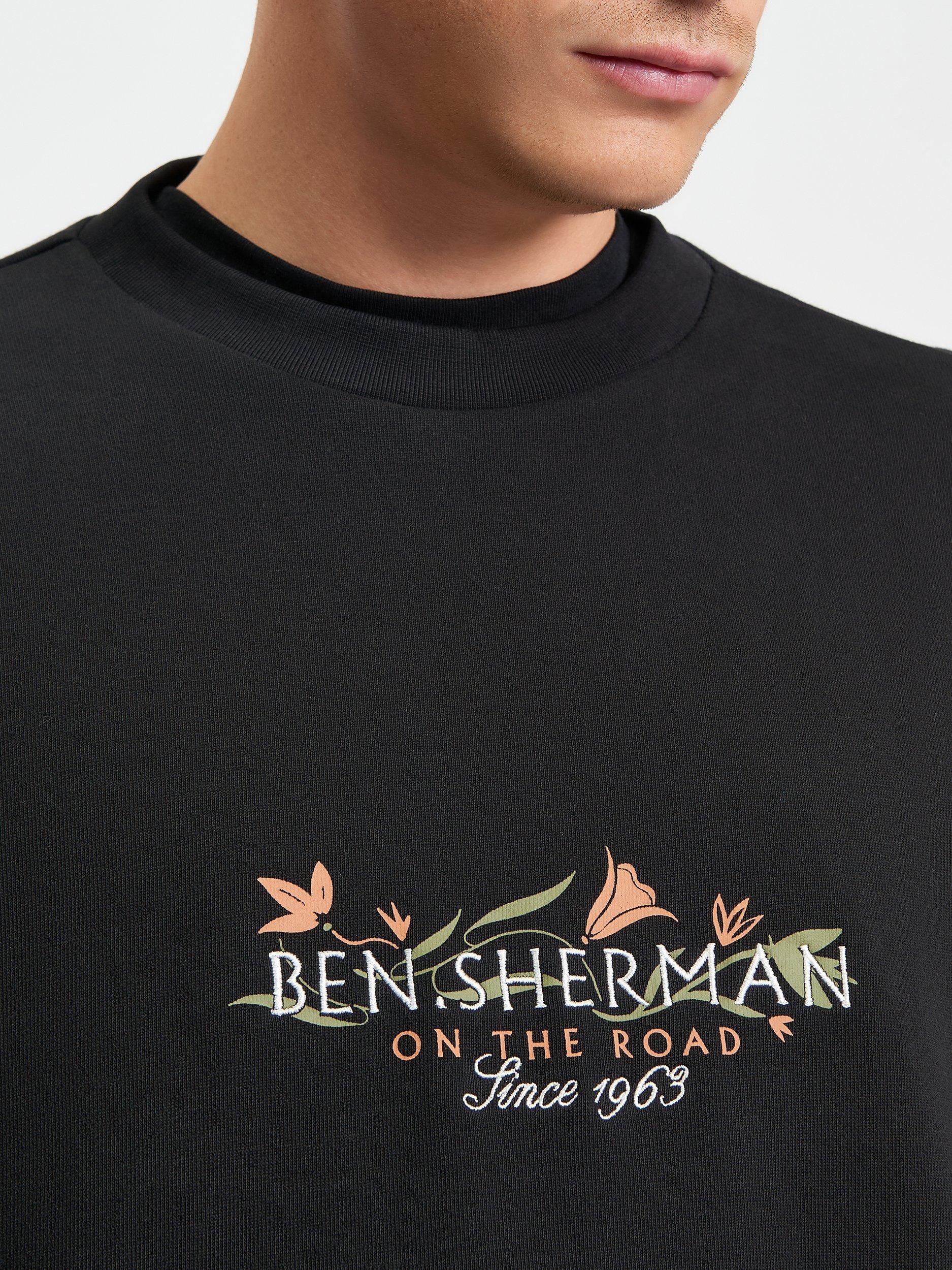 Product image 4 of 5, which shows Ben Sherman On The Road Cotton Sweatshirt, Black, S