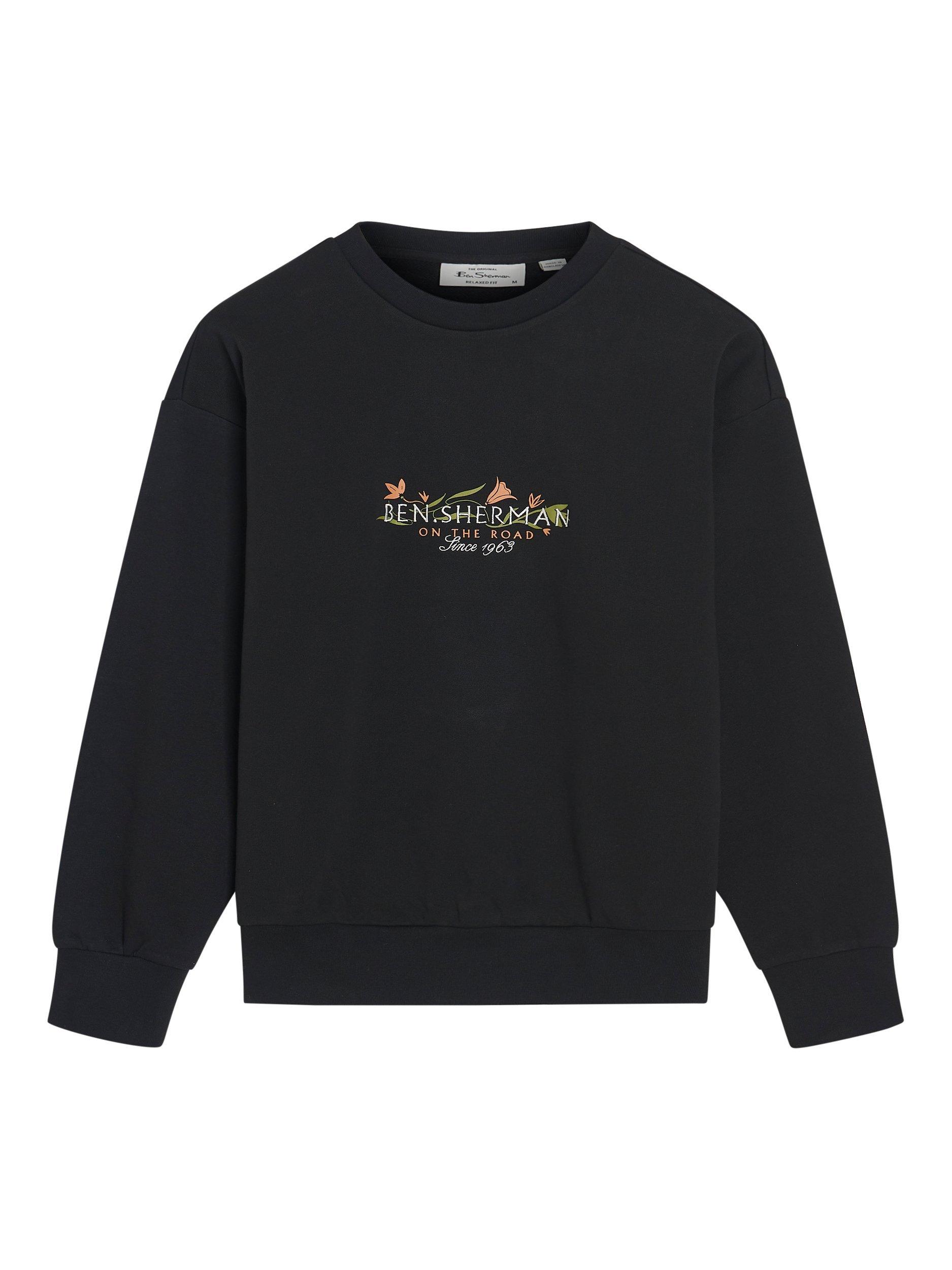 Product image 5 of 5, which shows Ben Sherman On The Road Cotton Sweatshirt, Black, S