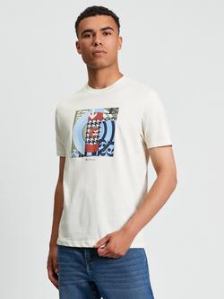 Ben Sherman Cotton Regular Fit Short Sleeve Graphic T-Shirt, Ivory, Ivory