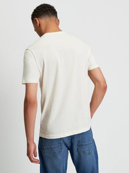 Ben Sherman Cotton Regular Fit Short Sleeve Graphic T-Shirt, Ivory - view 2, Ivory