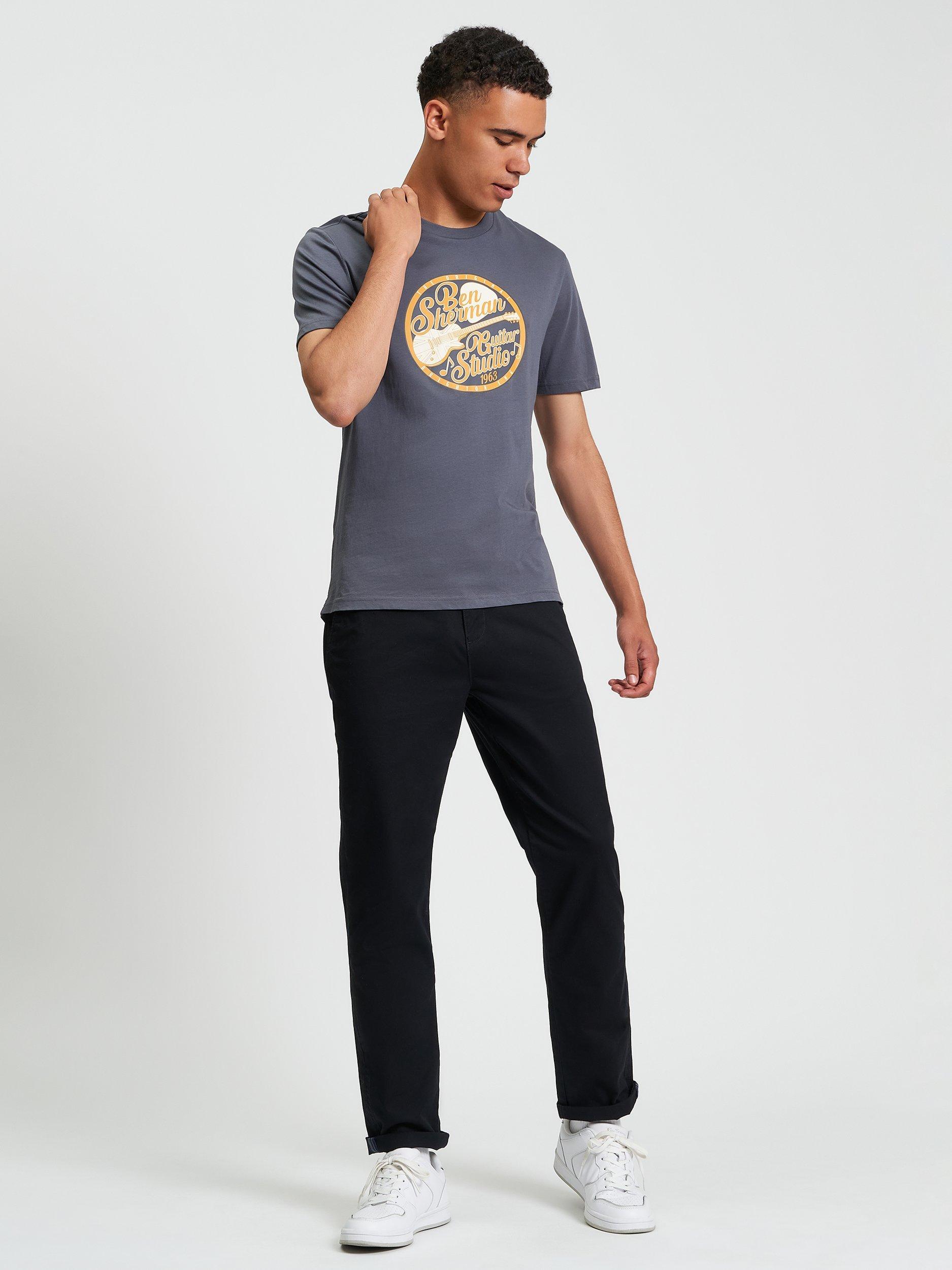Product image 3 of 5, which shows Ben Sherman Cotton Studio Graphic T-Shirt, Slate, S