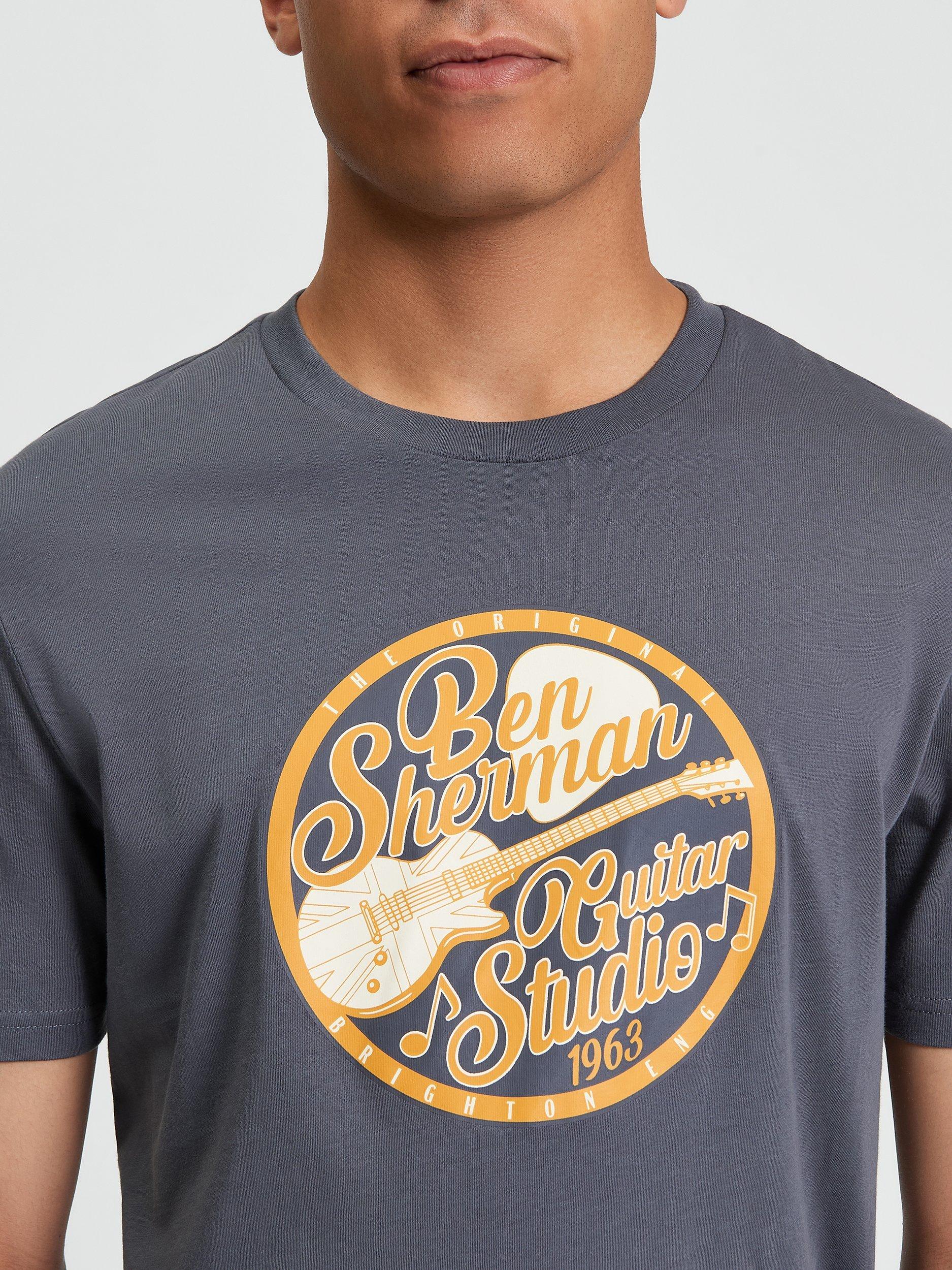 Product image 4 of 5, which shows Ben Sherman Cotton Studio Graphic T-Shirt, Slate, S