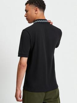 Ben Sherman Cotton Regular Fit Short Sleeve Pique Polo Shirt, Black - view 2, Black